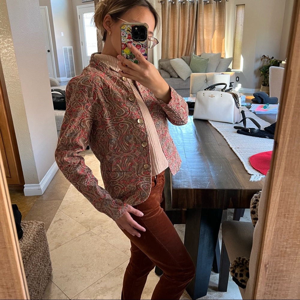 Analogy Petite Paisley Textured Blazer - Picture 7 of 10